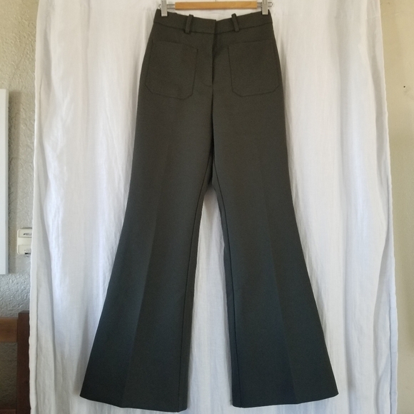 ReissPriya Twill High-Rise Flared Trousers